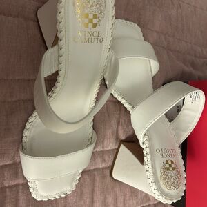 Vince Camuto Cream Heeled Sandals